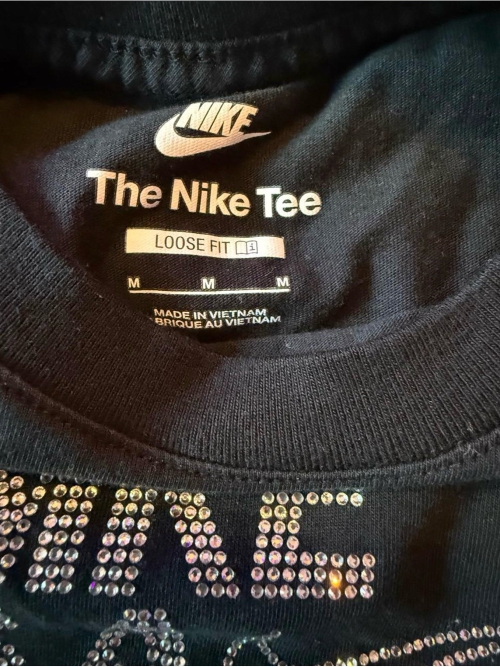 Nike Black Short-Sleeve Tee with Sparkling 'Nike Is A Girl' Graphic - Picture 4 of 6